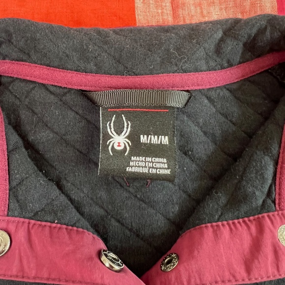 Women's Spyder Long Sleeve Black / Purple Pullover Sweater Size Small / Medium - Picture 9 of 16